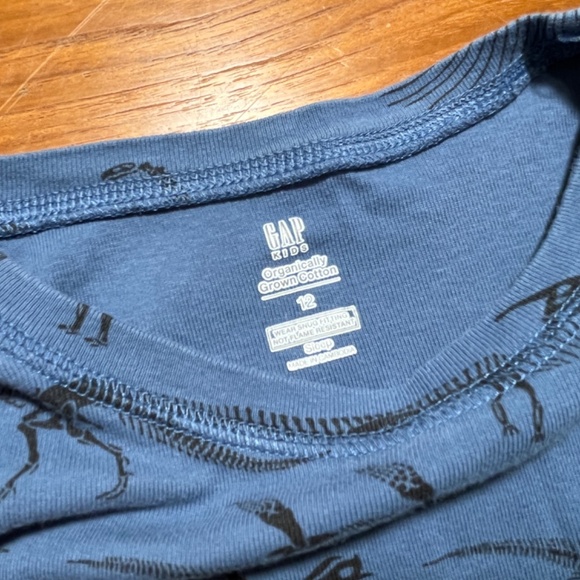 Gap Kids Dinosaur Bones Pajama Set Blue 12 - Picture 2 of 2